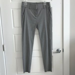 Black and White patterned Trousers